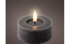 LED Teelicht, grau/warmweiß, 6 cm