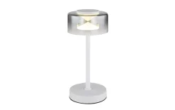 LED-Tischleuchte Belinda, weiß/rauchfarbig