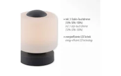 LED-Tischleuchte Bota, anthrazit/weiß, 15 cm