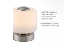 LED-Tischleuchte Bota, metall, 15 cm