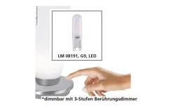 LED-Tischleuchte Bubba, nickel matt, 15 cm
