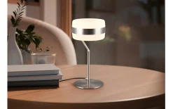 LED-Tischleuchte Dios, nickelfarbig