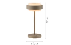 LED-Tischleuchte Elmo, sandfarbig