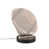 LED-Tischleuchte Football, schwarz, inkl. Farbwechsler