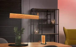 LED-Tischleuchte Kalea, holzfarbig