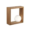 LED-Tischleuchte Kark, Eichenholz, 30 cm