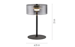 LED-Tischleuchte Mondo Karena, schwarz, inkl. Dimmfunktion