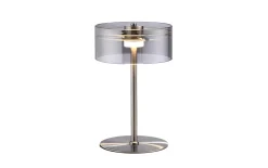 LED-Tischleuchte Mondo Karena, stahlfarbig, inkl. Dimmfunktion