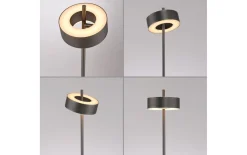 LED-Tischleuchte Q-Rotate, dunkelbraun, inkl. Smarthomefunktion