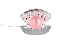 LED-Tischleuchte Shelly, chromfarbig, inkl. RGB-Farbwechsler