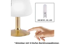 LED-Tischleuchte Till, stahlfarbig, 20 cm