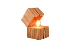 LED-Tischleuchte Treasure, holzfarbig