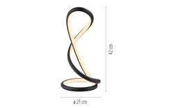 LED-Tischleuchte Twist, schwarz, inkl. Dimmfunktion
