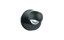 LED-Wandleuchte Cannon, schwarz, inkl. Funkfernbedienung