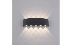 LED-Wandleuchte Carlo, anthrazit, 10-flammig, 27 cm