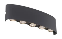 LED-Wandleuchte Carlo, anthrazit, 10-flammig, 27 cm