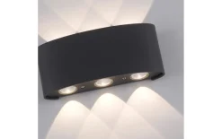 LED-Wandleuchte Carlo, anthrazit, 6-flammig, 17 cm