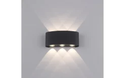 LED-Wandleuchte Carlo, anthrazit, 6-flammig, 17 cm