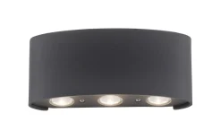 LED-Wandleuchte Carlo, anthrazit, 6-flammig, 17 cm