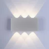 LED-Wandleuchte Carlo, silberfarbig, 6-flammig, 17 cm