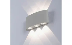 LED-Wandleuchte Carlo, silberfarbig, 6-flammig, 17 cm