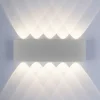 LED-Wandleuchte Carlo, silber, 10-flammig, 27 cm