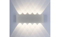 LED-Wandleuchte Carlo, silber, 10-flammig, 27 cm