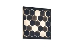 LED-Wandleuchte Cinque Cifavo, schwarz, inkl. Dimmfunktion