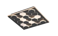 LED-Wandleuchte Cinque Cifavo, schwarz, inkl. Dimmfunktion