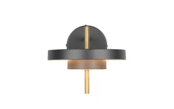 LED-Wandleuchte Keaton, schwarz/gold, inkl. Switchdimmer