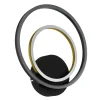 LED-Wandleuchte LANACERA, schwarz/gold