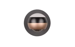 LED-Wandleuchte Orbit, schwarz/coffee, 1-flammig, 13,5 cm, inkl. Dimmfunktion