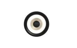 LED-Wandleuchte Speaker, schwarz/sandfarbig