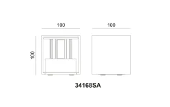 LED-Wandleuchte Veronika sandfarbig
