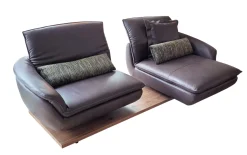 Liegesofa Mooove, schoko/Wildnussbaum, inkl. Funktionen