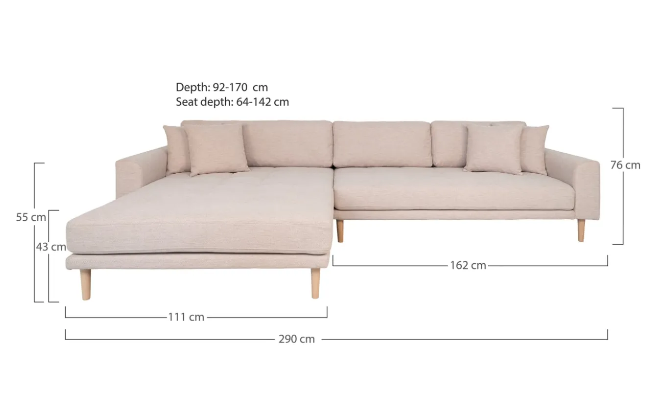 Lounge-Sofa Lido, sandfarbig