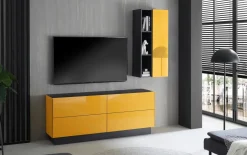 Lowboard Colors, goldgelb, inkl. Sockel