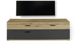 Lowboard QUINCY, anthrazit/Eiche-Nachbildung, inkl. Softclose Funktion