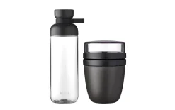 Lunchpot Ellipse/Trinkflasche Vita, Nordic black, 2-teilig