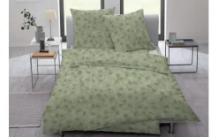 Mako-Interlock-Jersey Bettwäsche-Set, lind, 135 x 200 cm