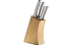 Messerblock New Steel Design aus Massivholz, 6 teilig