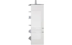 Midischrank Leo Living 116, Glas Optiwhite/schneeweiß glanz
