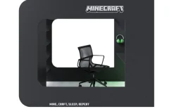 Minecraft Kojenbett, schwarz carbon Nachbildung, 120 x 200 cm