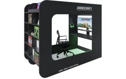 Minecraft Kojenbett, schwarz carbon Nachbildung, 120 x 200 cm
