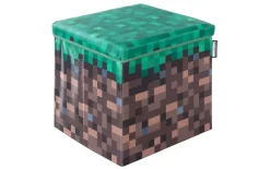 Minecraft Sitz- und Aufbewahrungsbox Grasblock, braun/grün