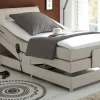 Motor-Boxspringbett Concord 3, creme, 120 x 200 cm