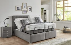Motor-Boxspringbett Ohio Motor 2.0, grau, 180 x 200 cm