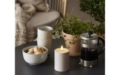 Outdoor LED Kerze Flamme soft, beige, 12,5 cm