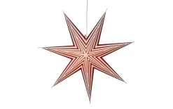 Papier Stern Stripe, dunkelrot/weiß, 60 cm
