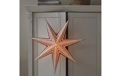 Papier Stern Stripe, dunkelrot/weiß, 60 cm